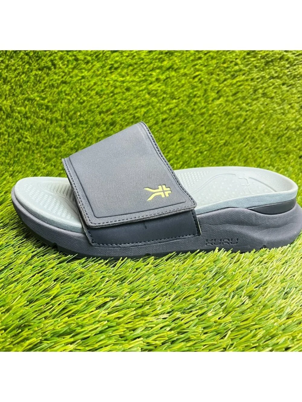 Kuru Moment Mens Size 7 Navy Blue Beach Walking Outdoor Slip On Slide Sandals